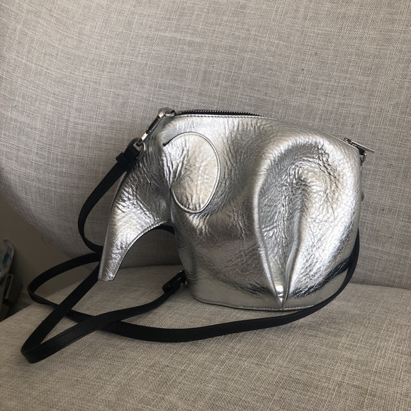 Loewe Handbags - LOEWE elephant mini bag in silver